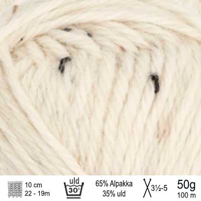 Alpakka uld garn fra Sandnes Garn farve Natur tweed