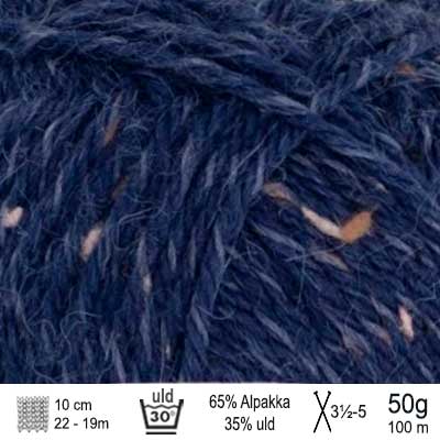 Alpakka uld garn fra Sandnes Garn farve Marineblå tweed