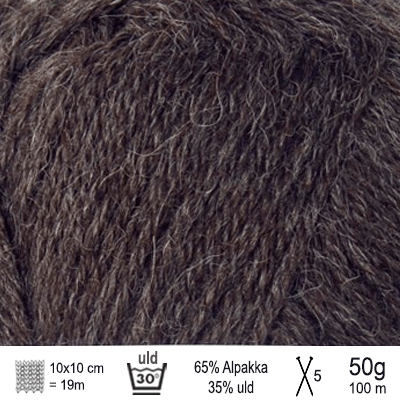 Alpakka uld garn fra Sandnes Garn farve Mørk gråmeleret