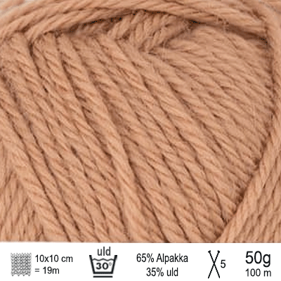 Alpakka uld garn fra Sandnes Garn farve Camel