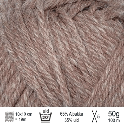 Alpakka uld garn fra Sandnes Garn farve Beigemeleret