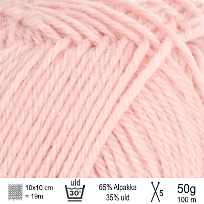 Alpakka uld garn fra Sandnes Garn farve Perle pink