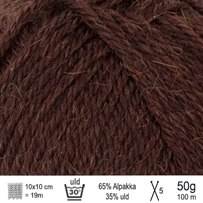 Alpakka uld garn fra Sandnes Garn farve Kaffe