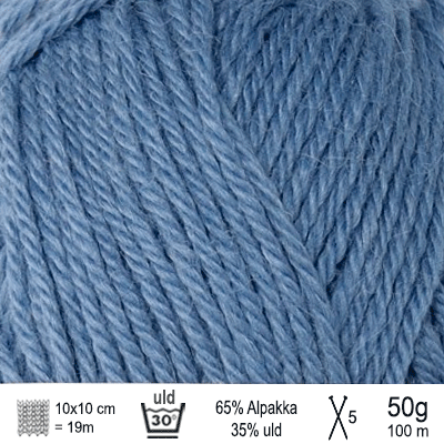 Alpakka uld garn fra Sandnes Garn farve Jeansblå