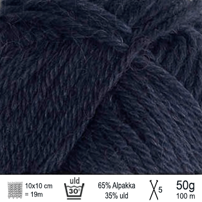 Alpakka uld garn fra Sandnes Garn farve Midnatsblå