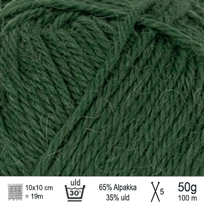 Alpakka uld garn fra Sandnes Garn farve Skovgrøn
