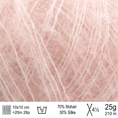 Angel Mohair garn fra Permin Sart rosa