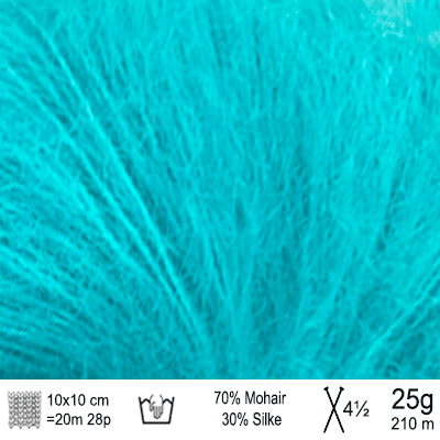 Angel Mohair garn fra Permin Turkis aqua