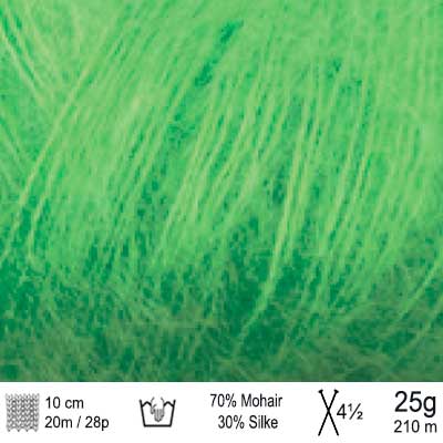 Angel Mohair garn fra Permin Lime grøn