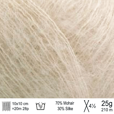 Angel Mohair garn fra Permin Beige