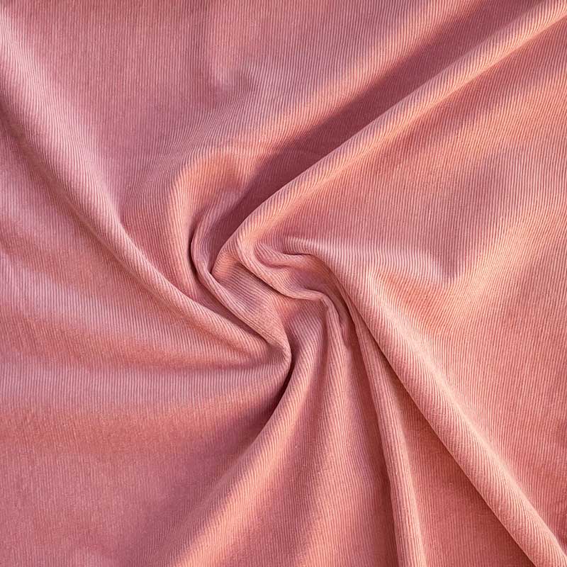 Babyfløjl med lidt stræk, lyserød - KreStoffer