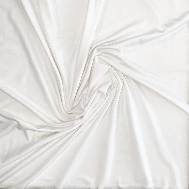 Bambus jersey, hvid - KreStoffer