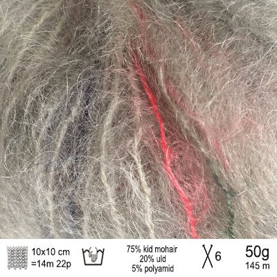 Bella Color garn fra Permin Salvie pink grå