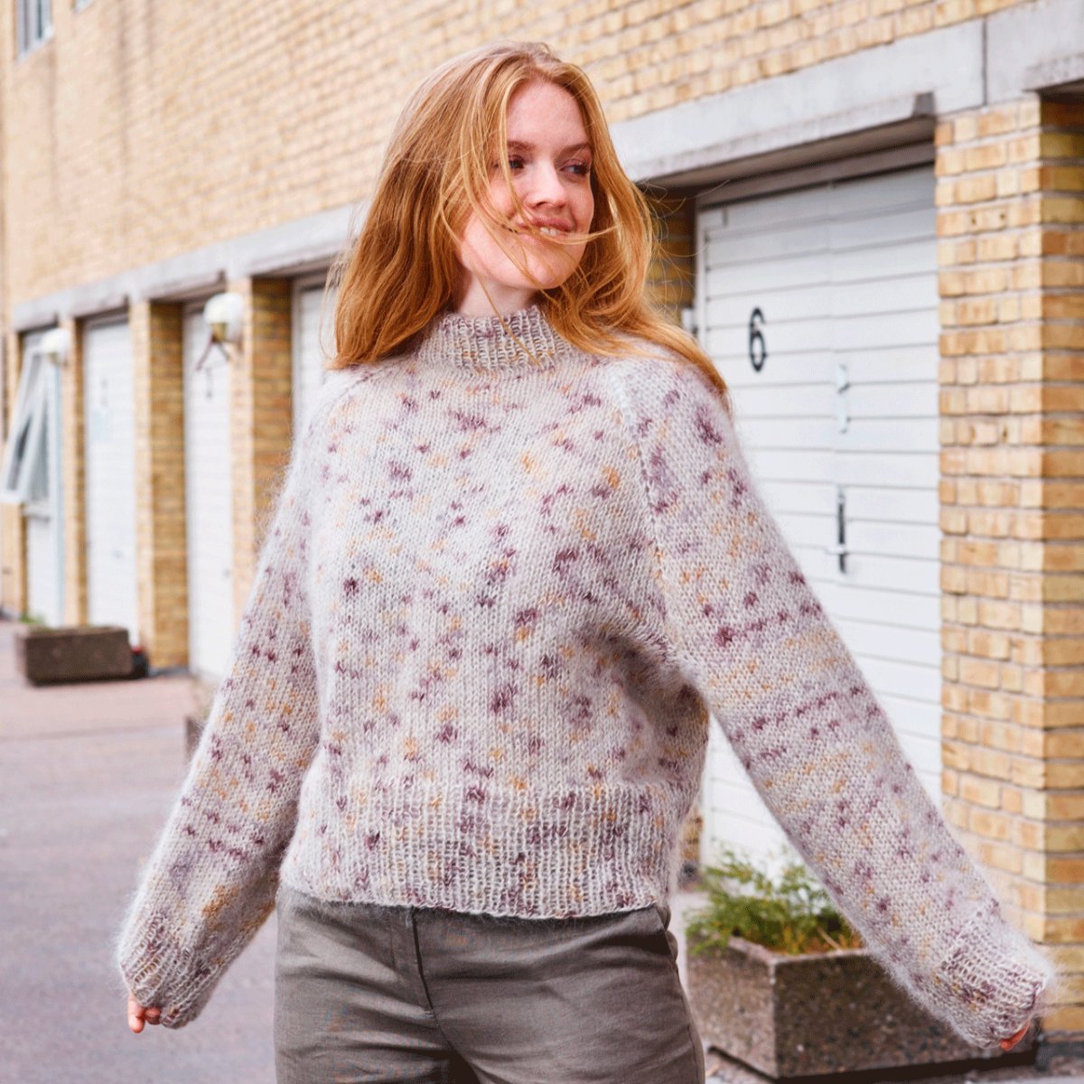 Bella Color med raglan sweater med Eather