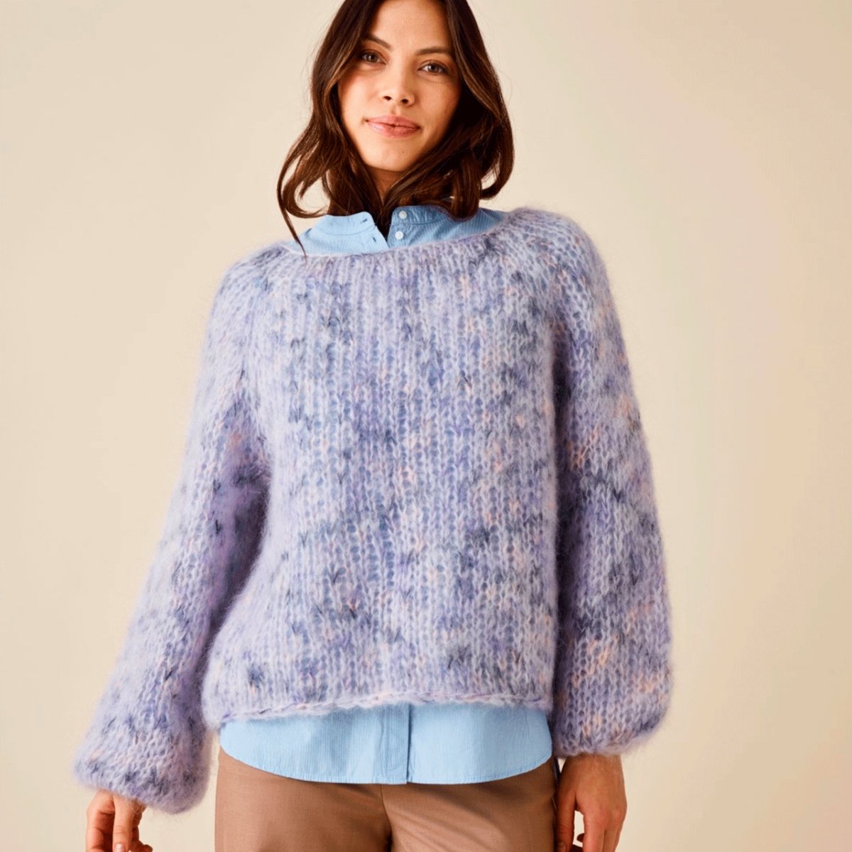 Bella Color raglansweater 2 tråde