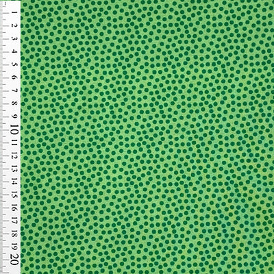 Bomuldsjersey med tætte prikker, grønne - KreStoffer