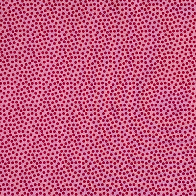 Bomuldsjersey med tætte prikker, pink - KreStoffer
