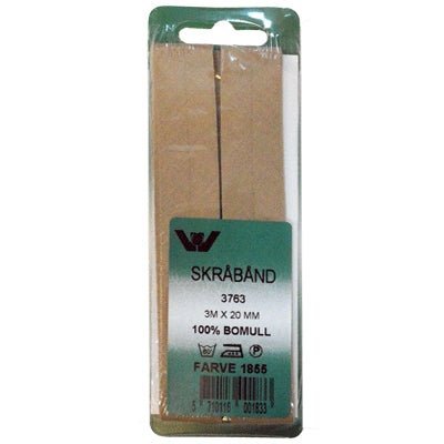 Bomuldsskråbånd beige