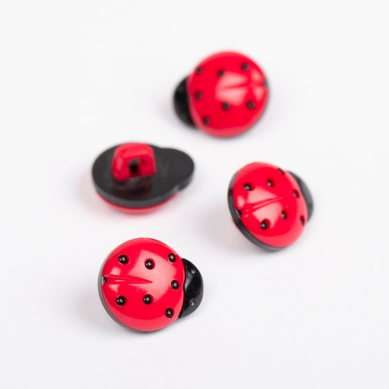 Børneknap fra Drops, Ladybug 14 mm - KreStoffer