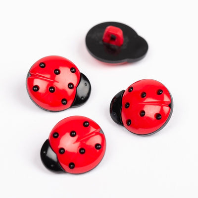 Børneknap fra Drops, Ladybug 18 mm - KreStoffer