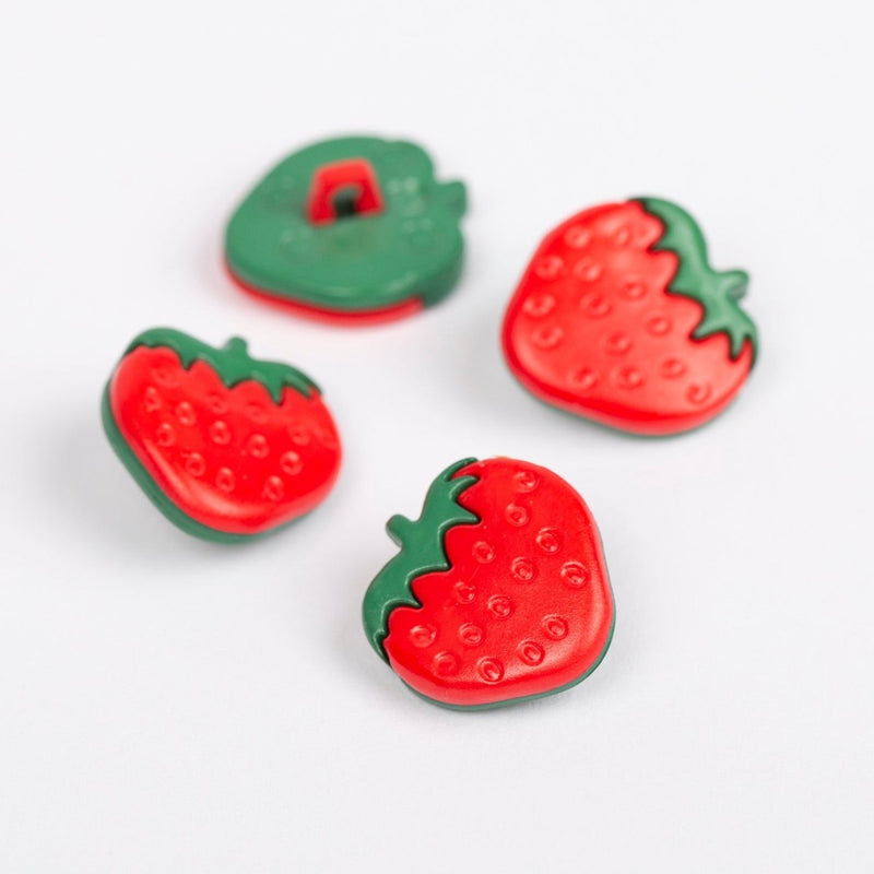 Børneknap fra Drops, Strawberry 18 mm - KreStoffer