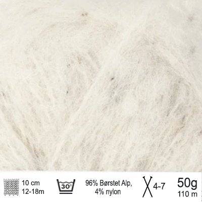 Børstet Alpakka garn fra Sandnes Garn Natur tweed - KreStoffer