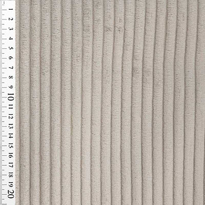 Bredriflet fløjl 9 mm, natur - KreStoffer