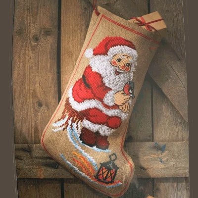 Broderi julesok med julemand 41-1234 - KreStoffer