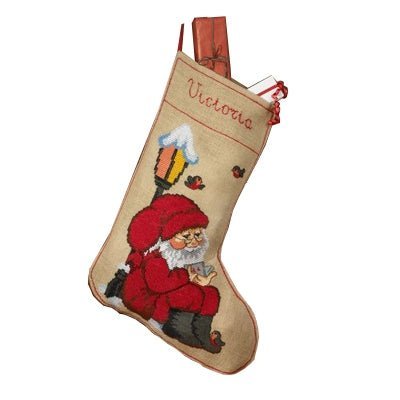 Broderi julesok med nisse og lygte 41-1241