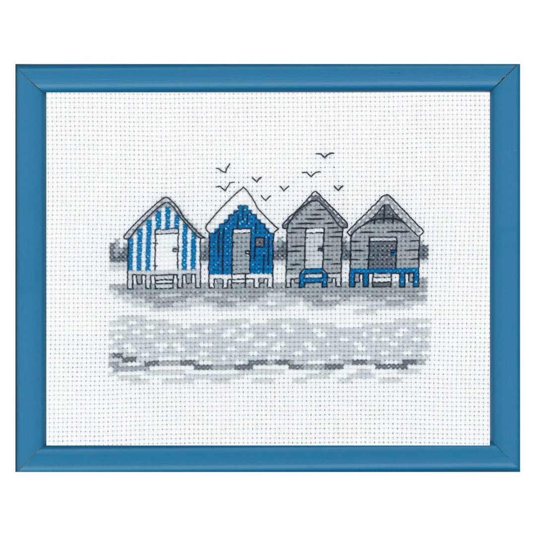 Broderikit Billede med badehuse