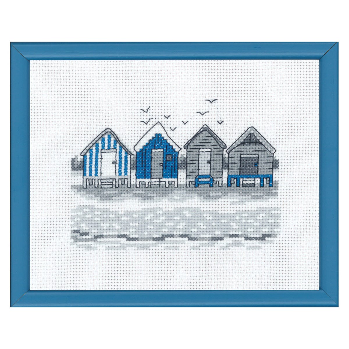 Broderikit Billede med badehuse