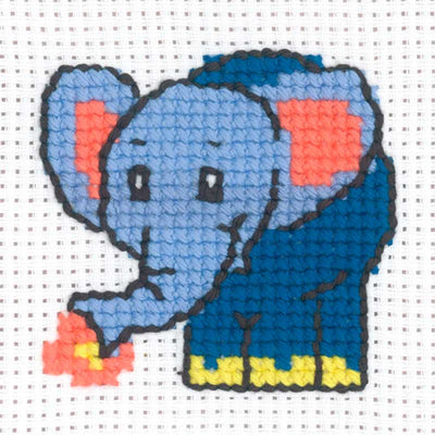 Broderikit blå Elefant fra Permin - KreStoffer
