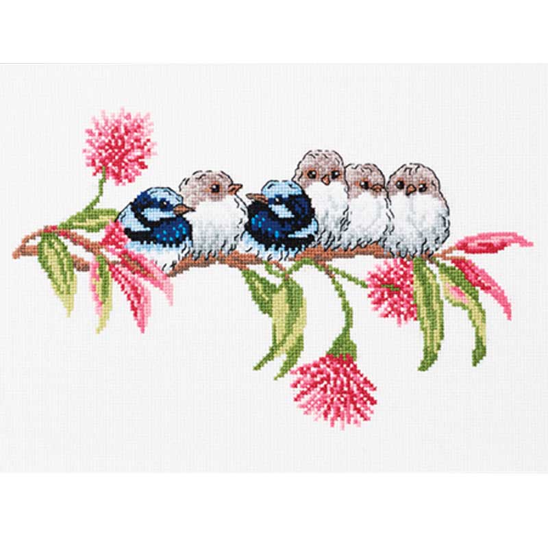 Broderikit - Blue Wren fra Permin - KreStoffer