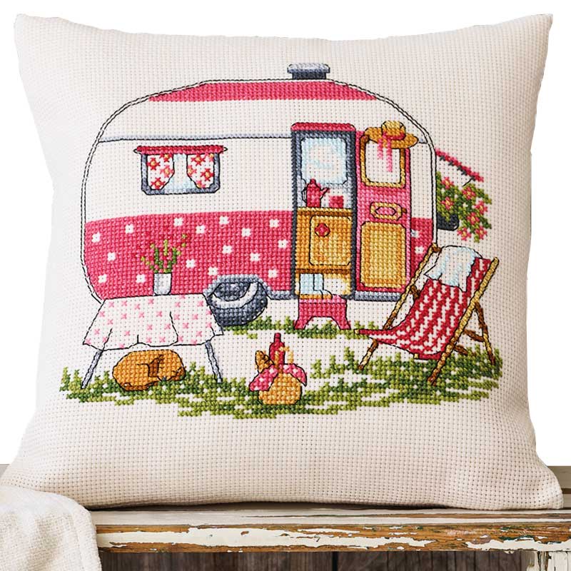 Broderikit - Campingvogn fra Permin - KreStoffer