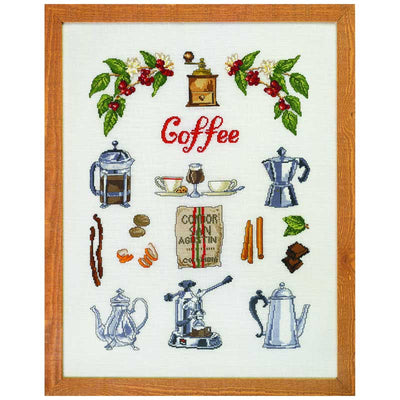 Broderikit - Coffee Time fra Permin - KreStoffer