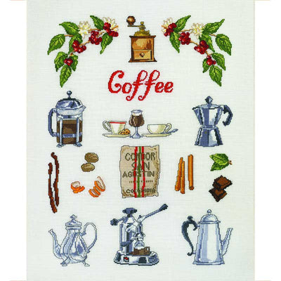 Broderikit - Coffee Time fra Permin - KreStoffer