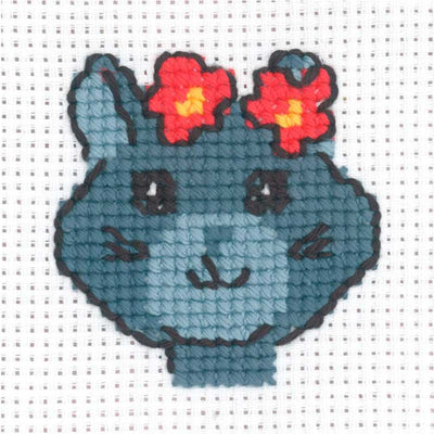 Broderikit grå Kat fra Permin - KreStoffer