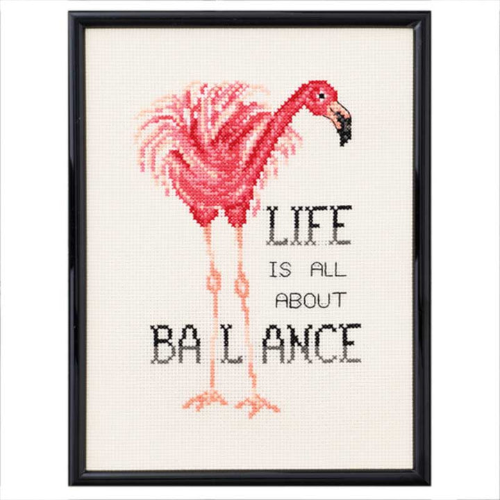 Broderikit Life is about balance fra Permin