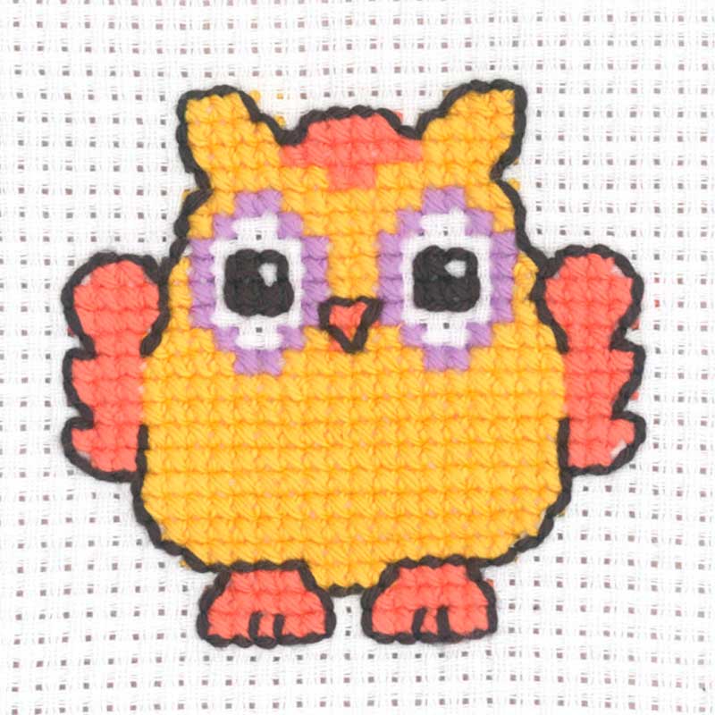 Broderikit orange Ugle fra Permin