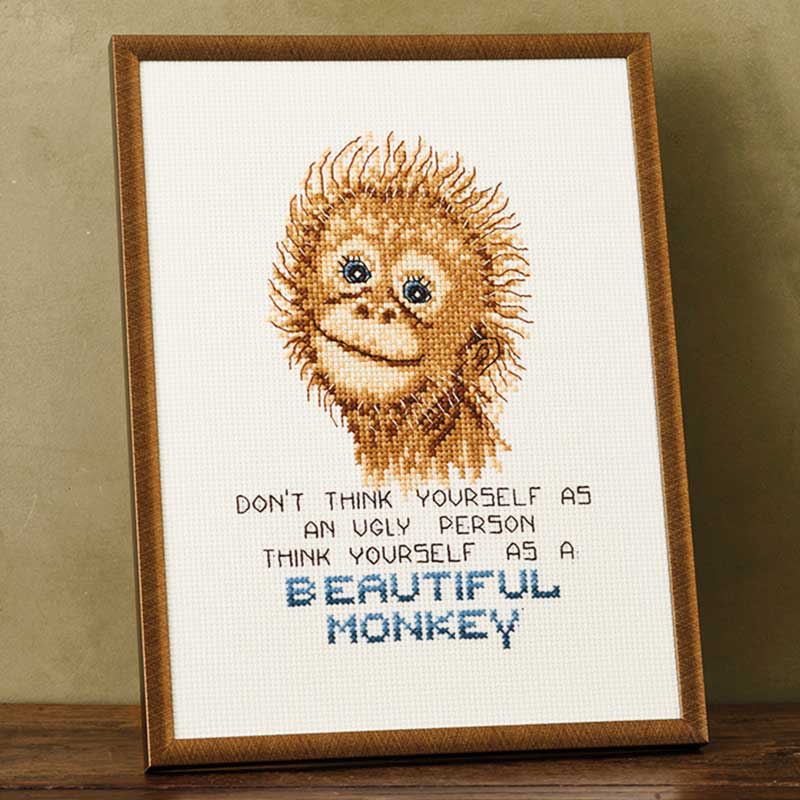 Broderikit Orangutang fra Permin
