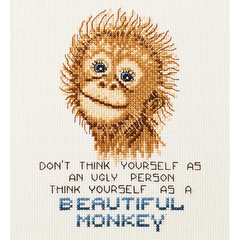 Broderikit Orangutang fra Permin
