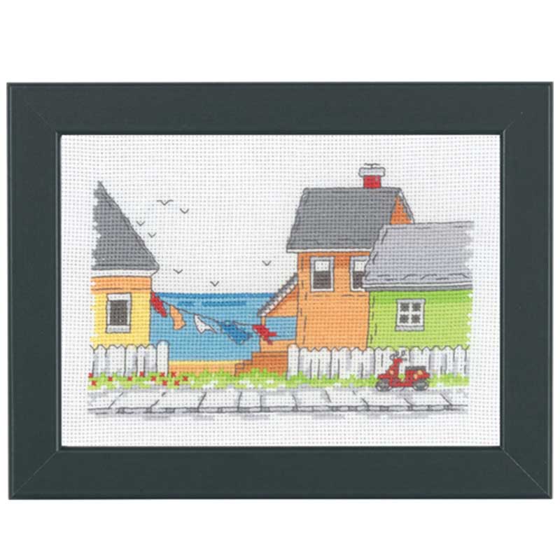 Broderikit Strandgården fra Permin