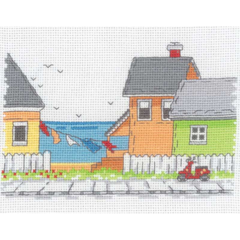 Broderikit Strandgården fra Permin