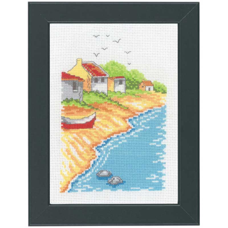 Broderikit Strandhuse fra Permin