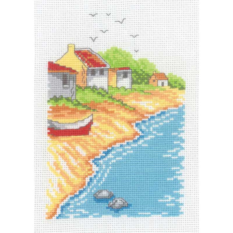 Broderikit Strandhuse fra Permin