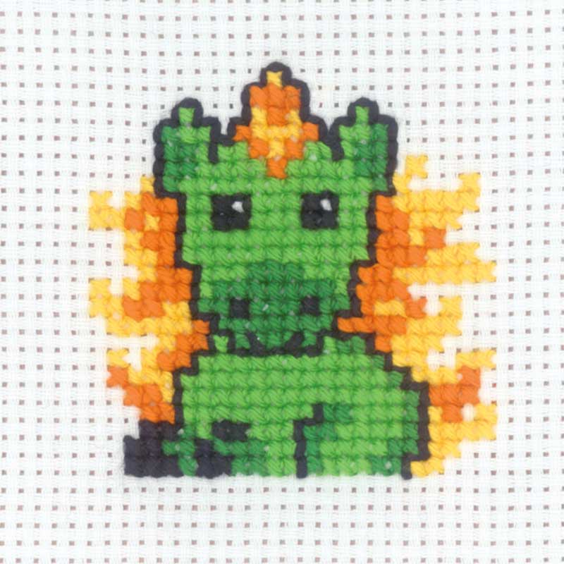 Broderikit Unicorn grøn fra Permin - KreStoffer