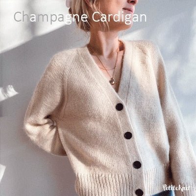 Champagne Cardigan fra PetiteKnit (Opskrift i fysisk papirudgave) - KreStoffer