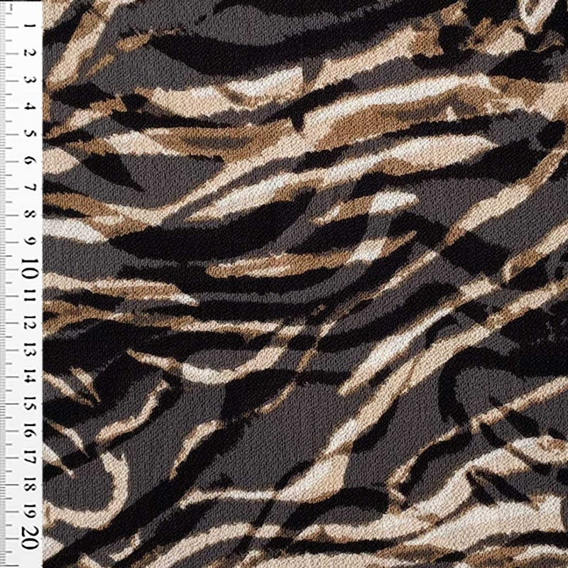 Chiffon med dyreprint, Africa - KreStoffer