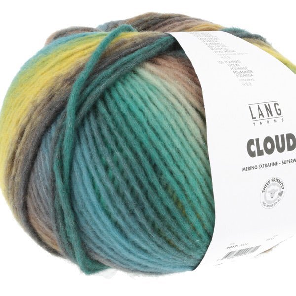 Cloud garn fra Lang Yarns Grøn gul brun