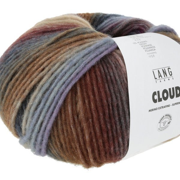 Cloud garn fra Lang Yarns Army brun lilla